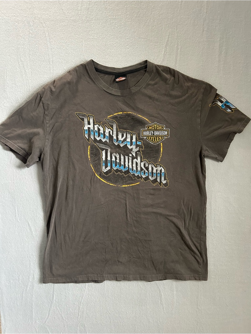 Harley Davidson Adult Gray Biker Motorcycles Short sleeve top